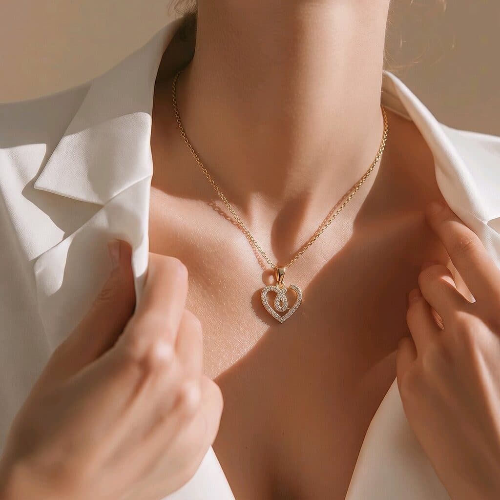 Kette Lina am Model getragen